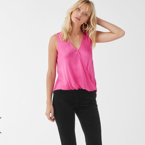 Super Cute Splendid Lyra Satin Surplice Tank - Picture 4 of 7